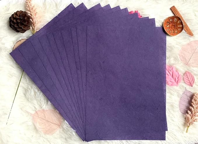 50 Sheets A4 Natural Fiber Mulberry Tree Mulberry Paper Sheets Art Tissue Washi - Image 6