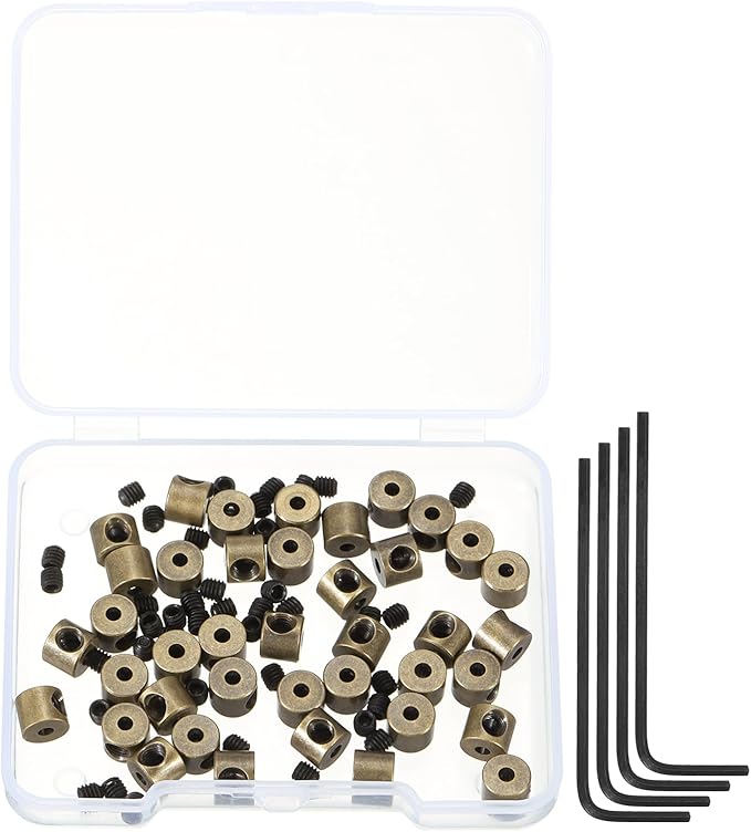 MECCANIXITY 40 Pcs Metal Locking Pin Backs, Locking Pin Keepers Clasp 5mm by MECCANIXITY