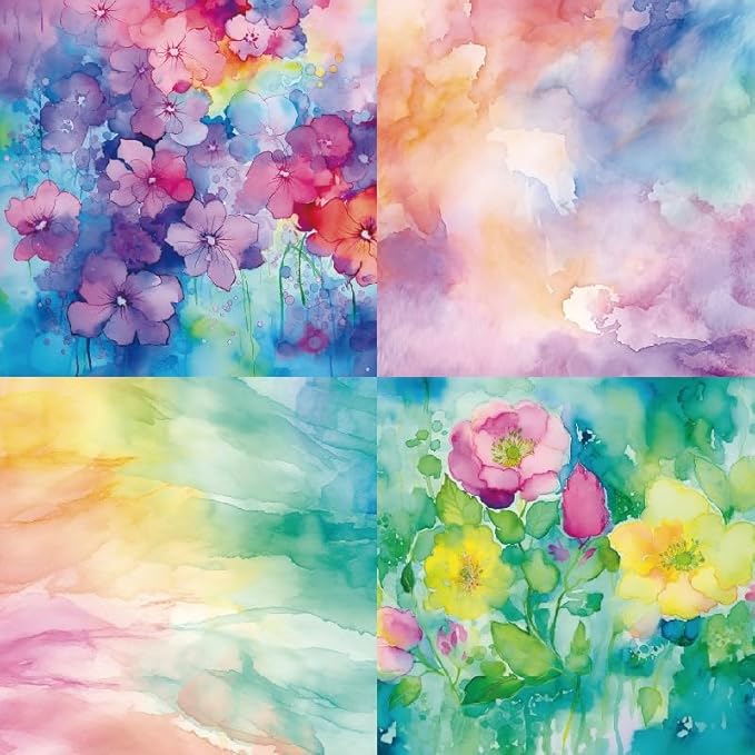 Vintage Scrapbook Paper Pad Floral Patterned Paper 6×6, 24 Sheets Single-Sided - Image 3