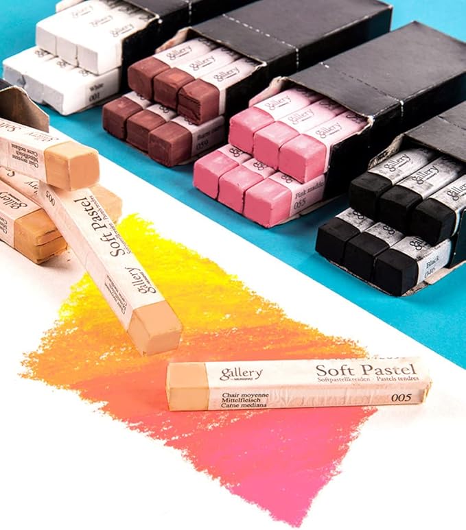 6pcs Square White Soft Pastel Set, Professional Artist's Sketching Chalk - Image 9