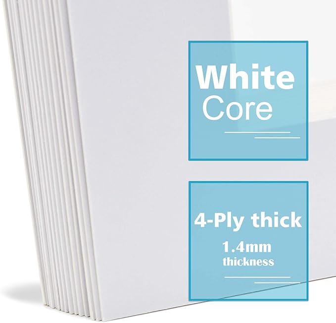Egofine 6x8 White Picture Mats, Frame Mattes - Image 3