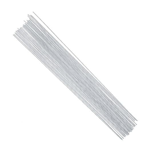 DECORA 18 Gauge White Floral Stem Wire 16 inch, 50/Package by DECORA