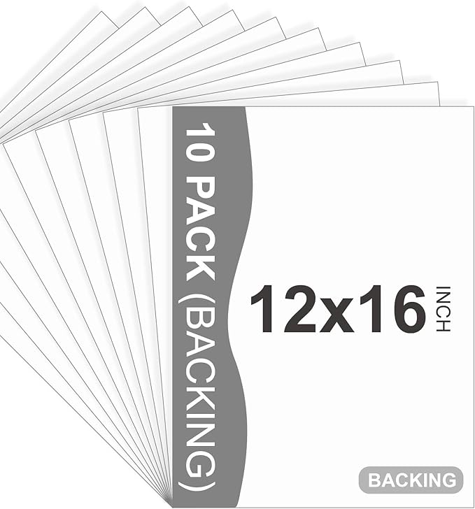 Somime 10 Pack Backing Boards, 12x16 Uncut White Mats Matboards, Acid-Free by SOMIME