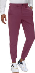 JWM Men's Stretch Golf Joggers Pants with Belt Loops - 29" 34" Slim Fit Tapered Casual Business Travel Dress Work Sweatpants