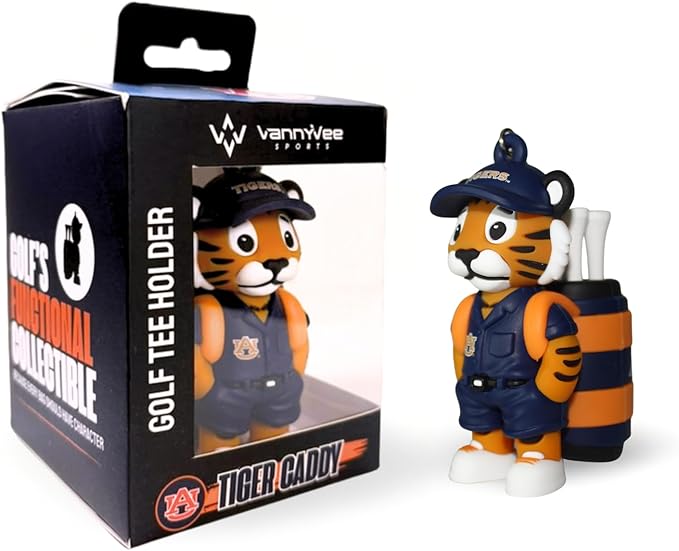 NCAA Mascot Golf Tee Holders, Includes 8 Golf Tees, Fun Golf Accessory, Stylish Golf Bag Add-On, Unique Golf Gift for Men & Women