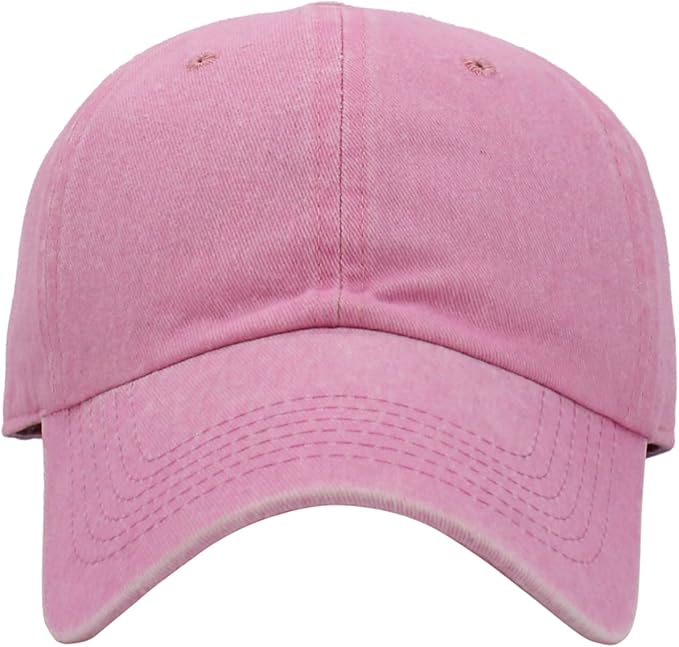 KBETHOS Classic Unisex Cotton Adjustable Low Crown Baseball Cap – Plain Dad Hat