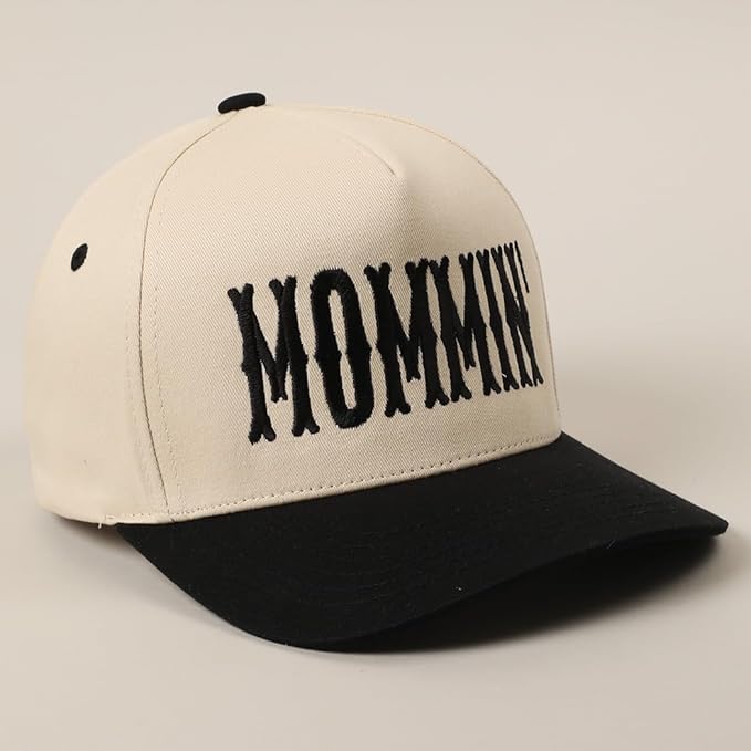 MIRMARU Two-Tone Vintage Canvas Trucker Hats for Men & Women, Adjustable Size Baseball Caps with Trendy Embroidered Design