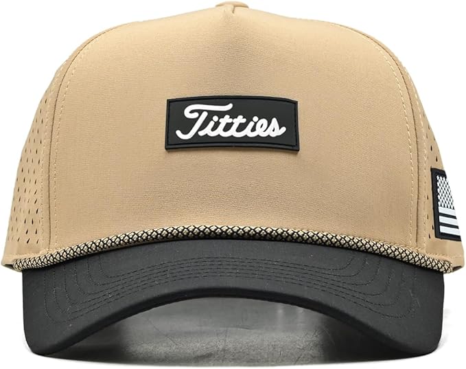 Curves & Clubs Titties Golf Hat - Funny Golf Hat, Titties Hat - Funny American Hat - One-Size-Fits-All - Men's Gifts