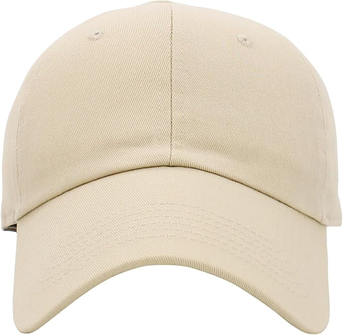 KBETHOS Classic Unisex Cotton Adjustable Low Crown Baseball Cap – Plain Dad Hat