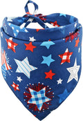 American Flag Dog Bandana 4th of July Pet Clothes Patriotic Reversible Triangle Bibs Scarf Accessories for Cats Animals