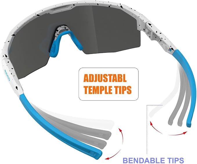 Eazyrun Kids Polarized Sports Sunglasses for Age 8-12 Youth Baseball Softball Cycling Glasses UV Protection for Boy Girl