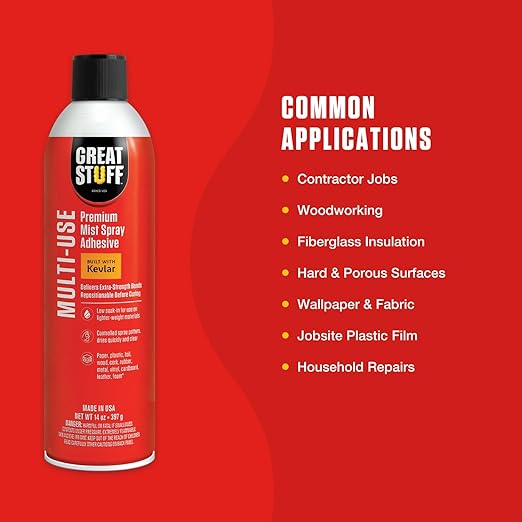 Great Stuff™ Heavy-Duty/Multi-Use Adhesive 2-Pack - 14 oz - Aerosol - Image 5
