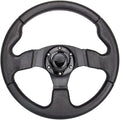 Golf Cart Steering Wheel Universal Design for Most Golf Cart Club Car DS and Precedent 12.5 inch Black EZGO Yamaha Steering Wheel