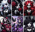 6-Pack Halloween Diamond Art Kits for Adults, Diamond Painting 12x16 Inch