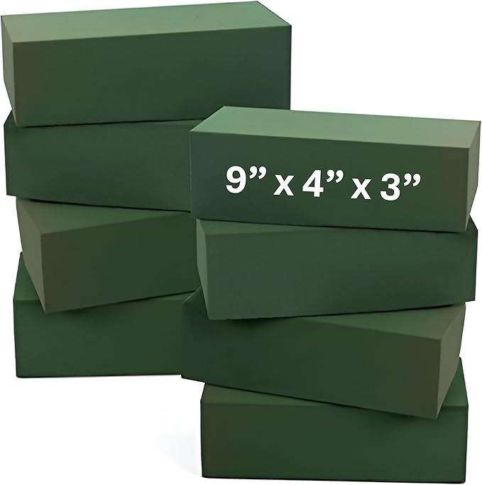 Noe & Malu 8 Pcs Floral Foam Blocks Florist Flower Foam Green Bricks Applied by NoeMalu