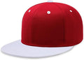 CHOK.LIDS Flat Bill Visor Classic Snapback Hat Blank Adjustable Brim High Top End Trendy Color Style Plain Tone Baseball Cap