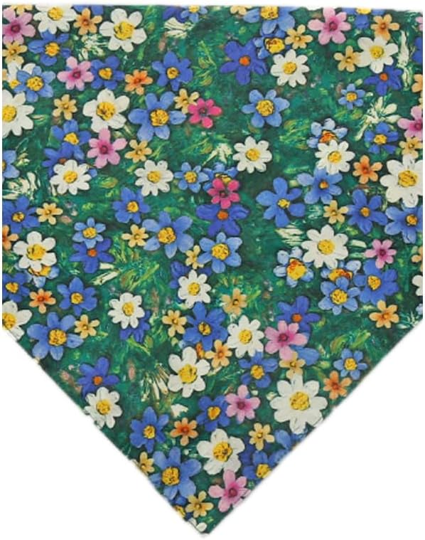 Dog Bandana Reversible Triangle Bibs Scarf Accessories Flower for Cats Pets Animals