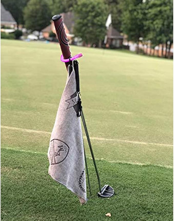 V-Shaped Golf Club Stand Keeps Your Clubs Clean, Dry & Visible, V-Stick Club Stand Made of Highly Durable Stainless Steel - Easy to Carry Golf Club Holder