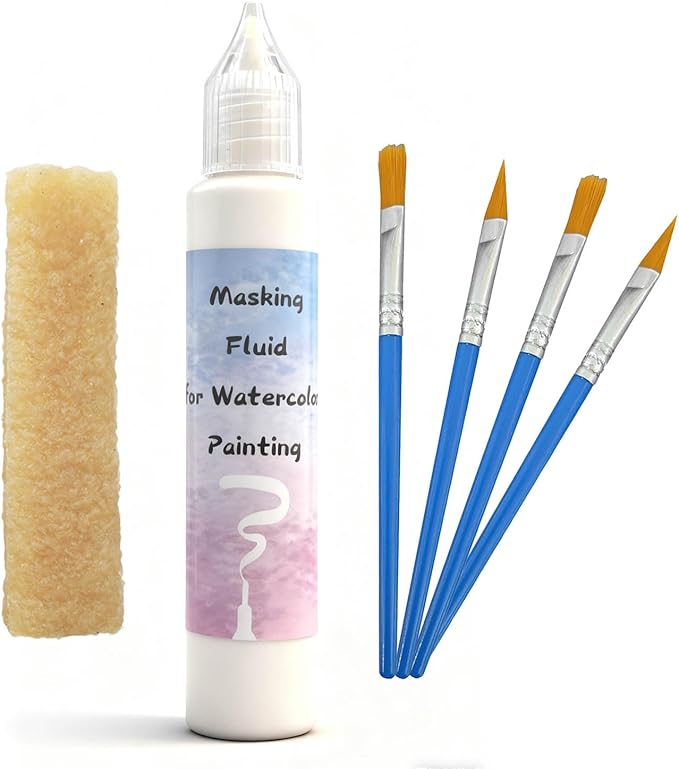 White Watercolor Masking Fluid by Tyrbsvlnar