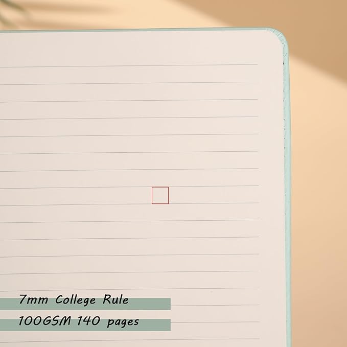 Spiral Notebook for Women, Durable A5 Leather Hardcover Notebooks, 140 Lined - Image 4