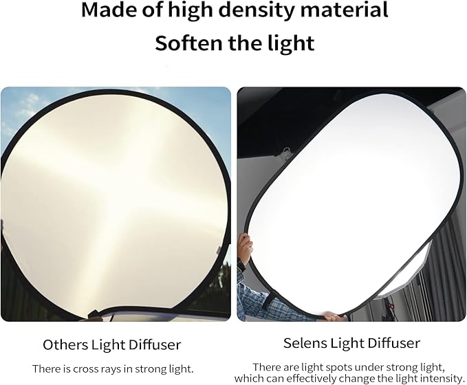 Selens Oval Light Diffuser, 59x78in/150x200cm Collapsible Pop-up Soft Light - Image 7