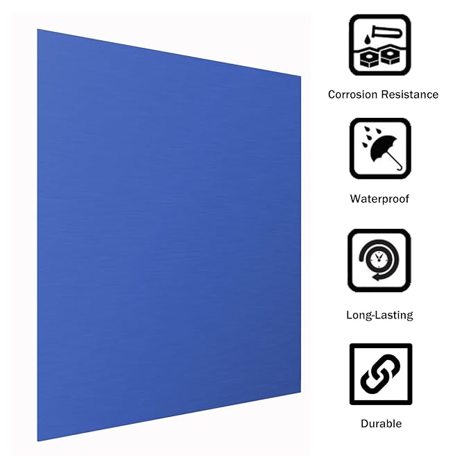 Anodized Aluminum Sheet Metal 12 x 12 x 1/32 Inch Blue Anodized Aluminum Metal - Image 5