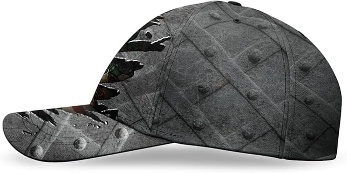 Baseball Cap for Men Women, Skull Cap for Men, Skeleton Gothic Horror Adjustable Strap Sports Soft Caps Outdoor