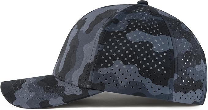 VOBOOM Men Quick Dry Baseball Cap Laser Cut Mesh Ball Curved Brim Snapback Hat