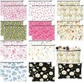 Eccliy Daisy Flower Makeup Bag Floral Cosmetic Bag for Women Canvas Gifts Accessories Toiletry Pouch with Zipper Gift Bags Organizer for Team Party Friend