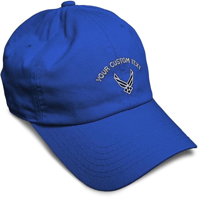 Speedy Pros Soft Baseball Hat Embroidered Dad Hat Air Force Emblem Embroidery Men & Ladies Baseball Cap Cotton