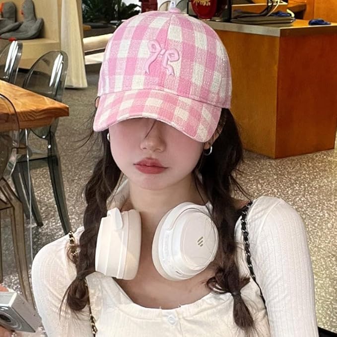 Sumleno Womens Trendy Cute Bow Baseball Cap Y2k Aesthetic Preppy Sun Cap Hiking Travel Trucker Hat Accessories
