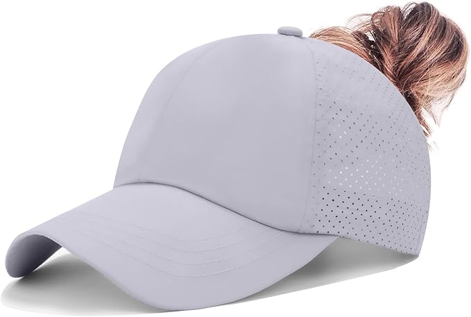 ZTL Women's High Ponytail Baseball Cap Performance Running Hat Quick Dry Mesh Sports Cap Unstructured Dad Trucker Hats