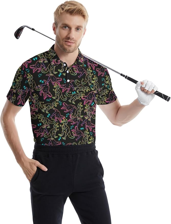 Mens Golf Shirts Golf Polo Shirts for Men Short Sleeve Polo Shirts Golf Gifts