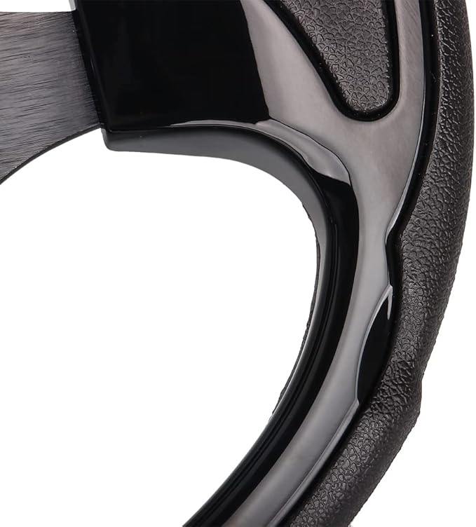 12.5inch Bright Black Golf Cart Steering Wheel with Ergonomic Design Universal Fit for Golf Cart Club Car EZGO RXV & TXT, Yamaha, Precedent Tempo, DS