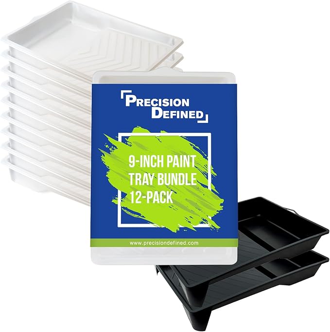 Precision Defined Paint Trays, Paint Roller Trays Liner, Plastic Paint Pan by PrecisionDefined