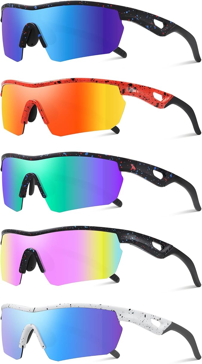 Kids Sunglasses Youth Baseball Sunglasses for Boys Girls 3-12 Polarized Softball Sports Goggles UV Protection