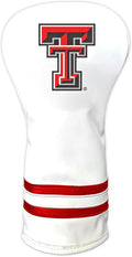 Team Golf NCAA White Vintage Driver Golf Club Headcover, Form Fitting Design, Retro Design