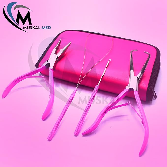 Professional Hair Extension & Beading Tool Kit Remove Plier Set - Image 3