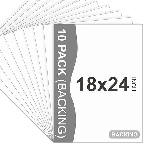 10 Pack Backing Boards, 18x24 Uncut White Mats Matboards, Acid-Free Backerboards by SOMIME