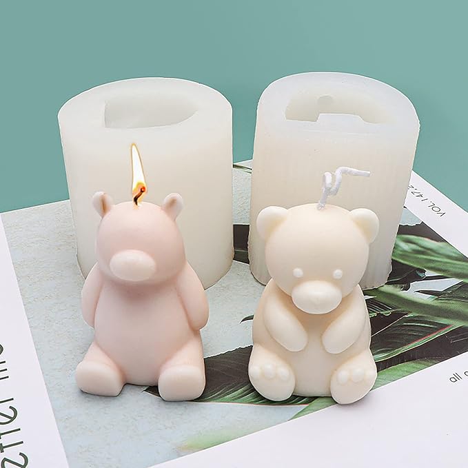 Cute Polar Bear Scented Candle Mold 2 Pack - Image 6