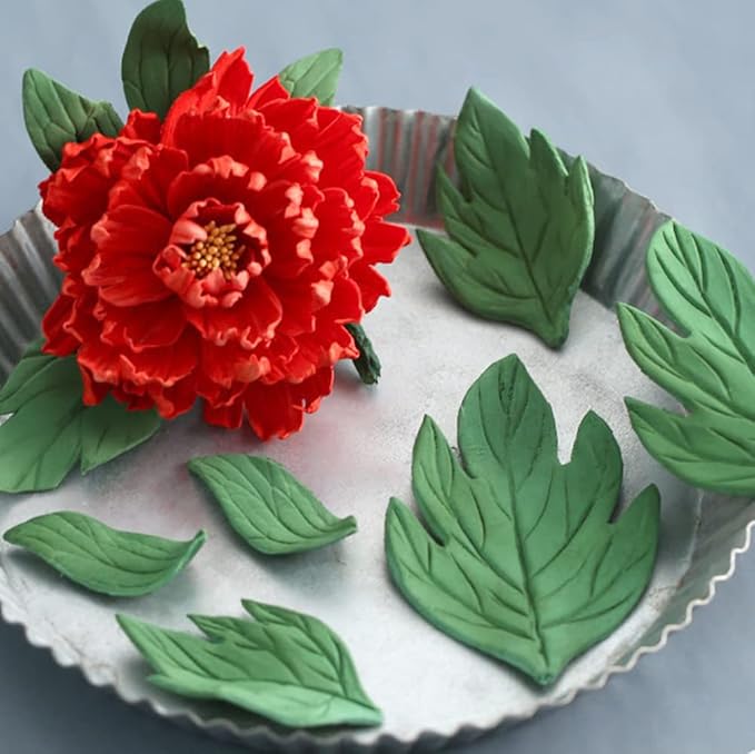 KALAIEN 8Pcs Sugar Paste Leaf Veiners Fontant Mold Fondant Silicone Leaf - Image 5