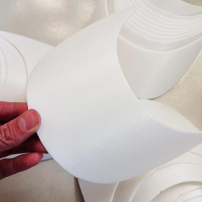 10 Pack Baseball Cap Visor Insert Shape Plastic Stand Tennis Hat Brim Replacement Liner Shaper for Unisex DIY Repair Hand Craft Sewing Caps Making Supplies Accessories White