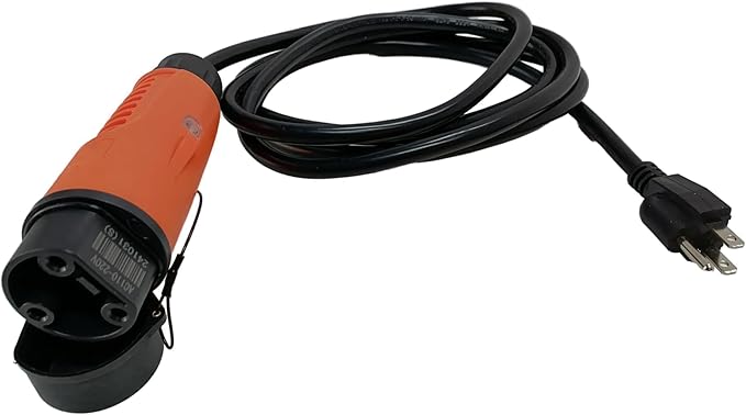 ETL Listed Y-30 Golf Cart Charging Power Cord for Coleman DR48V & Kandi AGM Kruiser 4P EV, 14 AWG Heavy Duty Charge Cable, Orange 8.2 ft