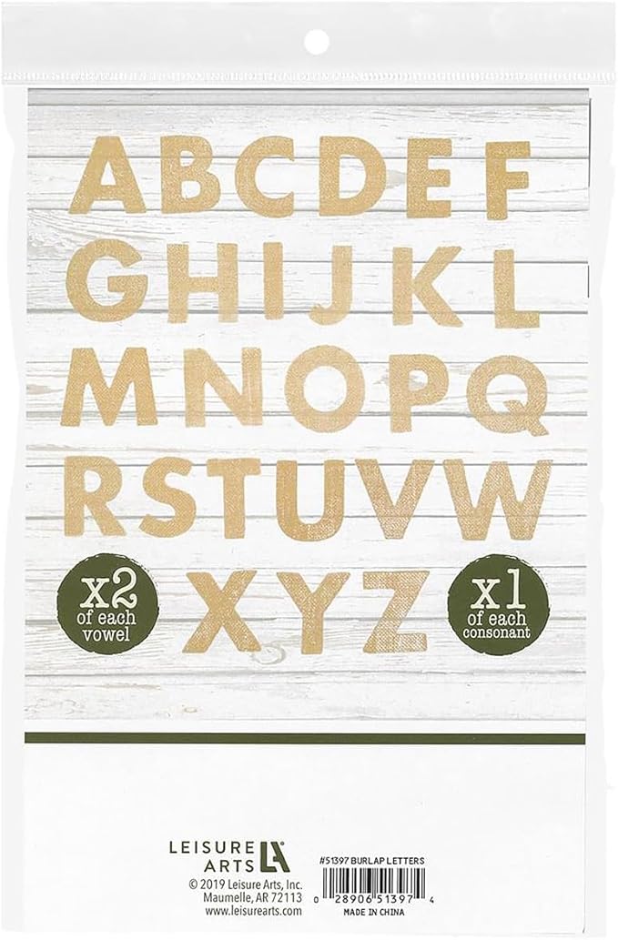 Leisure Arts Adhesive Letters Burlap - Image 6