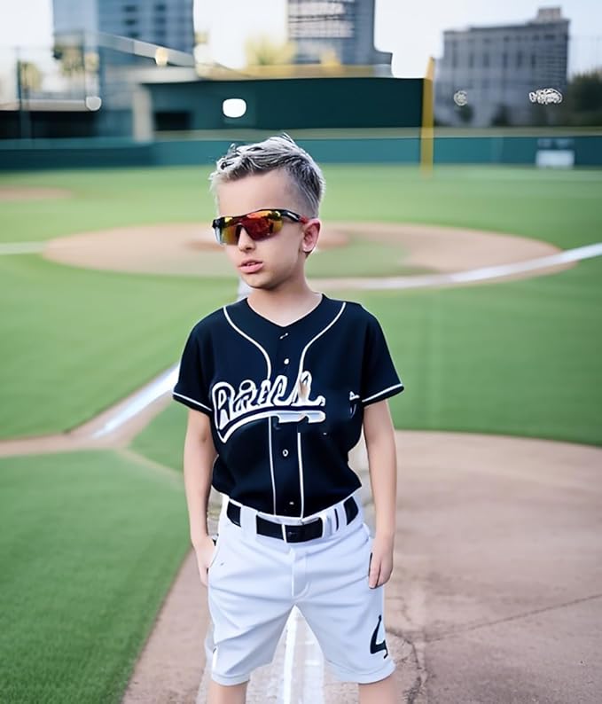 FEISEDY Kids Teens Baseball Polarized Sunglasses Sports TR90 Frame Boys Girls Cycling B2454