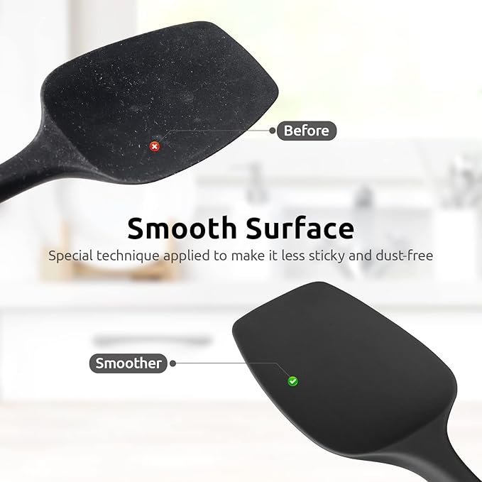 Heat Resistant Silicone Spatula Set: U-Taste 600ºF High Temp Seamless Food - Image 7