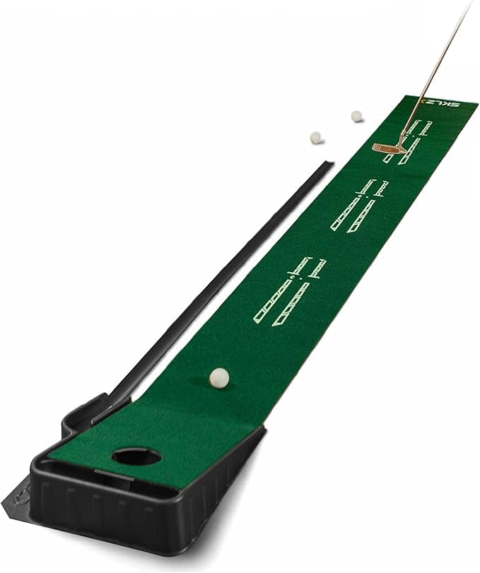 SKLZ Putting Green: Perfect Your Golf Skills with Realistic Home Practice - Improve Your Putting Stroke, Lower Your Scores, and Enjoy Convenient, Training Anytime, Anywhere!
