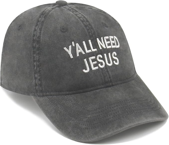 Faith Christian Patriotic Embroidered Baseball Cap, Vintage Cotton Dad Hat for Men Women, Birthday