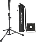 BaseGoal Batting Tee Baseball Tee,Softball Travel Portable Tee Tripod Stand Rubber Tee for Batting Training Practice with Carrying Bag