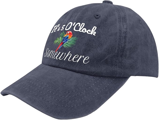 Jimmy Music Buffett Accessories Hats Its 5 Oclock Some Where Baseball Cap Mom Hat Pigment Black Womens Bucket